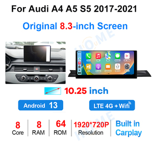 Android13 oto Apple Carplay için AUDI A4 A5 S5 B8 2017-2021 fabrika fiyat araba <span class=keywords><strong>Video</strong></span> oyuncular GPS navigasyon merkezi multimedya 4G - Product Image 4