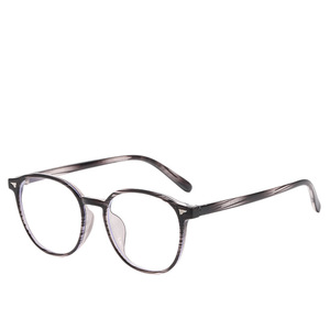 <b>Grey</b> Round Full Rim Eyeglasses <b>Frames</b> Anti Blue Light Lightweight Women's TR90 Spectacles - Product Image 2