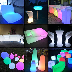 LEDA New Trend Offre Spéciale LED RGB Glowing Bar Table Chairs Décoration pour le désherbage Party Events - Product Image 5