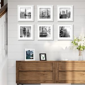 HOMCO Wholesale MDF Picture <strong>Frames</strong> 3 Colors Modern <strong>Square</strong> with Mat Customized Photo <strong>Frame</strong> for Home Decorative - Product Image 3