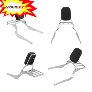 YD-020725A Respaldo Trasero Sissy <span class=keywords><strong>Bar</strong></span> con Portaequipajes para Motocicleta, Compatible con Suzuki Boulevard M50 C50 Intruder VL800, Cromado - Product Image 2