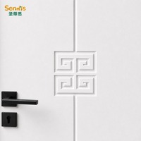Porte intérieure moderne en MDF composite décoratif géométrique, insonorisée, résistante aux rayures, finition polymère couleur personnalisée pour