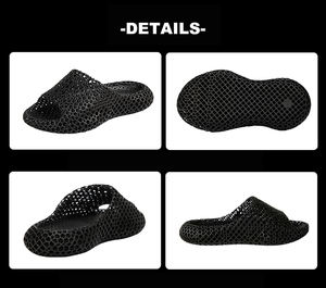 Chaussures imprimées en 3D recyclables et personnalisées Chaussons à glissière souples pour femmes et hommes en TPU élastique innovant personnalisé - Product Image 3