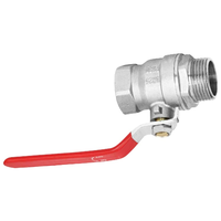 Vanne à boisseau sphérique en laiton à alésage réduit PN 16 à filetage mâle Vanne en laiton de norme européenne nickelée 1/2 "3/4" 1"