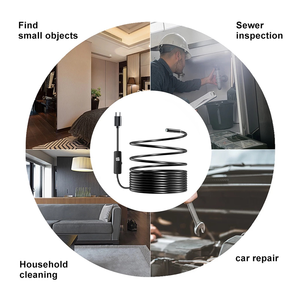 内視鏡カメラ 6LEDライト付き HDボアスコープ IP67防水 7mm検査カメラ 2MP 2倍ズーム 5mケーブル Android対応 STEM教育向けギフト - Product Image 4