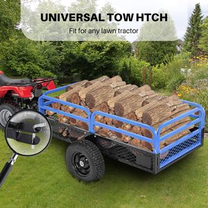 ロングウィン 680kg ATVユーティリティスチールポリダンプトレーラー（16インチホイール付き）庭、農場、バイク、ATV用 - Product Image 4
