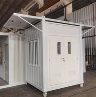 Cabine de conteneur minuscule préfabriquée avec panneau solaire sur roues remorque de maison de conteneur