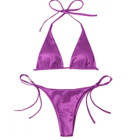 Dropshipping Bikini pantai Eropa seksi setelan Bikini modis dua potong baju renang dalam stok