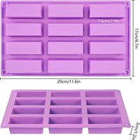 12 cavités Rectangle Granola Bar Moule en silicone de qualité alimentaire Barre d'énergie en silicone antiadhésive Moules pour barres de bonbons au chocolat