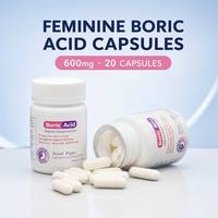 Capsules vaginales à l'acide borique 600 mg, 20 pièces, soins féminins, formule pH Fresh