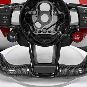 Volante de Fibra de Carbono Negro Mejorado para Automóviles <span class=keywords><strong>Audi</strong></span>, Compatible con <span class=keywords><strong>A1</strong></span>/A3/A4/B9/A5/A6/A7/C7/Q5/S5/S9/Q3/Q7/RS3/RS5-GKHIR - Product Image 6