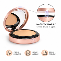 Poudre pressée légère longue durée pour le visage, fini mat, poudre fixante pour le visage imperméable