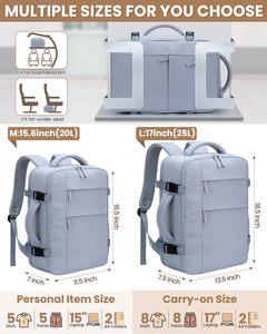 <b>Flight</b>-Approved Large Carry-on <b>Backpack</b> Waterproof Durable Fabric Ergonomic Design for Travel Organization with Large Capacity - Product Image 5