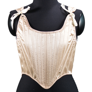 Nouveau Corset Court Confortable en Satin Uni Grande Taille avec Bretelles Sexy et Baleines - Product Image 5