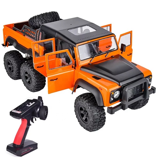 1/10 Scale 6X6 6-Wheel Drive RC Crawler Truck RTR 6WD Pickup Car Alloy 2.4G Proportional Radio Control Climbing Vehicle Model