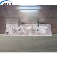 Lavabo de salle de bain en pierre naturelle italienne, en marbre poli