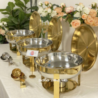 Équipement de Traiteur Luxe Chauffe-Plat Rond 5L avec Support