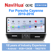 Radio con Pantalla Táctil y Sistema CarPlay Android para Porsche Cayenne 2010-2016, Actualización de 12.3 Pulgadas