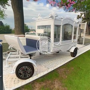 Coche Fúnebre Clásico Blanco Vintage Tradicional, Suministros para Ataúdes, Equipos Funerarios Personalizados - Product Image 3