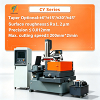 Machine de découpe à fil EDM CNC haute vitesse pour le découpage des métaux avec composants PLC, table de travail 1140x650mm, vente chaude