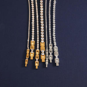 Novedad 2026: Cadena de tenis de acero inoxidable chapada en oro PVD de 18k, resistente al agua, con circonitas cúbicas de 2mm, 3mm, 4mm, 5mm y cadena extensora. - Product Image 5