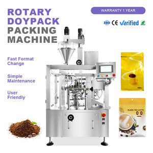 Automatic Rotary Type Multi-Function Premade Pouch Ziplock Bag Ground Coffee Packaging Machine - Product Image 1