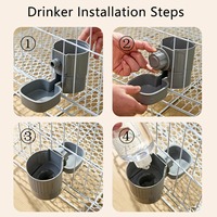 Distributeur automatique d'eau et de nourriture pour animaux de compagnie, bouteille suspendue pour cage, pour petits chiots, lapins, conteneur de nourriture, distributeur en plastique imperméable
