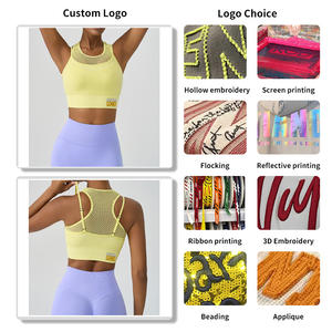 Dames Lichtgewicht T-<span class=keywords><strong>Back</strong></span> Mouwloze Sportoverhemden Halter Vierkante Hals Compressie Workout Crop Tank Tops Met Verwijderbare Pads - Product Image 6