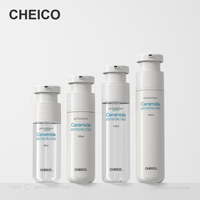 Emballages cosmétiques, flacons pulvérisateurs vides 120ml/150ml/80ml, flacons de lotion pour soins de la peau en PET avec pompe à lotion, forme ronde, OEM