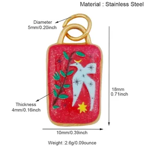 จี้รูปสัตว์ <span class=keywords><strong>แมลง</strong></span> <span class=keywords><strong>ผีเสื้อ</strong></span> ด้วง นกนางแอ่น ผึ้ง ทำจากสแตนเลส สำหรับทำสร้อยคอ สร้อยข้อมือ เครื่องประดับ DIY รุ่น R71 - Product Image 3