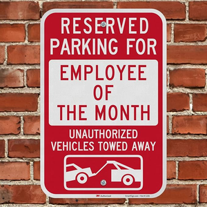 I dipendenti riservati solo al cartello di parcheggio in piedi ai trasgressori di Design in alluminio verranno rimorchiati le spese del proprietario con lo Slogan di avvertimento - Product Image 1