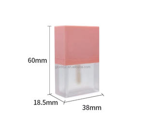 8g quadratischer Lippen balsam Holder Injection PP Kosmetischer Lippen pomaden behälter Rosa Flaschen verpackung Schnitt Lippenstift Kunststoff Tube Eyeliner - Product Image 1