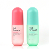 Bouteille de lotion de couleur macaron en plastique PET vide personnalisée de 200ml Bouteilles à pompe de pulvérisation cosmétiques en forme de capsule pour les soins de la peau