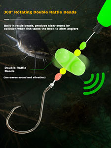 Kit de pêche prêt à l'emploi pour poisson-chat avec <span class=keywords><strong>flotteur</strong></span> en mousse EVA, ligne de pêche à la dérive, perles de ligne, hameçon circulaire décalé, pour la pêche en surf et au fond - Product Image 3