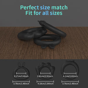 ชุดแหวนซิลิโคนยืดหยุ่นสำหรับอวัยวะเพศชาย<span class=keywords><strong>3</strong></span>ชิ้นขนาดแตกต่างกันเกรดอาหารคุณภาพสูงเกรดทางการแพทย์ - Product Image 3