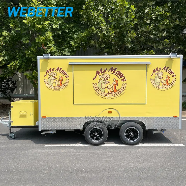 WEBETTER Food Truck Pequenos Kunden spezifische Grill konzession anhänger Hotdog Burger Catering Food Trailer mit vollen Küchengeräten