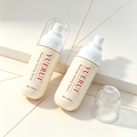 Flacon pulvérisateur PET vide de 100 ml en forme de capsule à base ronde pour toner et spray fixateur à fine brume