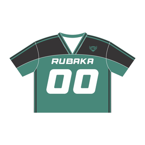 Fabricant personnalisé de maillot de football américain vintage maillot de football boxy à col en V en maille tricotée surdimensionnée pour hommes - Product Image 1