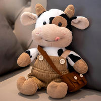 Jouet en peluche vache mignonne la mascotte de l'année du boeuf idéal nouvel an et cadeau d'anniversaire pour les filles fournisseur en gros en stock