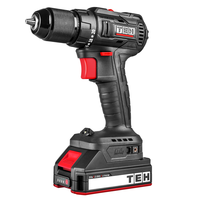 Perceuse-visseuse à percussion sans fil TEH 2 vitesses 20V 80Nm couple maximal 3/8 pouce, moteur sans balais, batterie adaptative 2.0Ah/4.0Ah