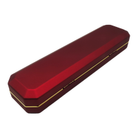 Boîte en plastique rouge personnalisée Boîte à bijoux LED pour bague d'ornement pour collier Boîte à bijoux cadeau de luxe avec lumière