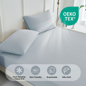 防水竹生地ベッドシーツセット,弾性バンド付きフィットシートベッド & マットレス用保護カバー & プロテクター - Product Image 4