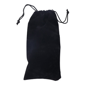 Lubanzuo Black Velvet <b>Drawstring</b> <b>Bag</b> 25x13cm For Storage And Packaging - Product Image 5