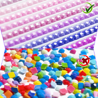 Ever Moment lem Tuang lukisan berlian bor Resin penuh kanvas serat pendek tepi melengkung perlengkapan seni peri mosaik Set ASF3045