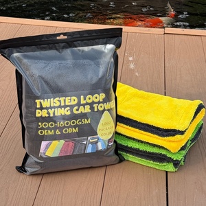 Twisted Loop Car <b>Drying</b> <b>Towel</b> Micro Fiber <b>Towel</b> Cleaning 1200gsm Car Detailing <b>Drying</b> Fast Cloth Wash Detailing Microfiber <b>Towel</b> - Product Image 1