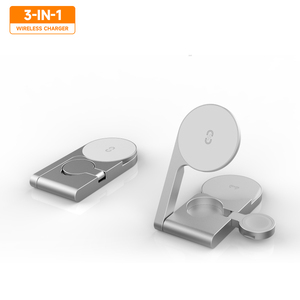 Estación de Carga Inalámbrica Magnética 3 en 1 para iPhone 17, para <span class=keywords><strong>iWatch</strong></span>, Airpods <span class=keywords><strong>Pro</strong></span>, <span class=keywords><strong>iWatch</strong></span> <span class=keywords><strong>8</strong></span>, 7, Base de Carga Rápida - Product Image 5