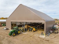 Structure de hangar agricole en tissu, abri de stockage, conteneur, entrepôt, abri pour chevaux, équipement agricole en acier galvanisé