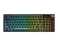 Clavier mécanique JEDEL WKL-108P 97 touches, trois modes, touches en fibre de carbone, rétroéclairage RVB, écran LCD, clavier de jeu