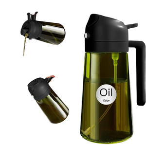 L型定制多功能二合一橄榄油分配器喷雾瓶烹饪小工具玻璃油分配器瓶厨房用 - Product Image 6