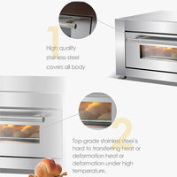 Four à gaz commercial de table pour restaurant, mini-boulangerie, cuisson de pain et pizzas, 1, 2, 3 ou 4, 6, 12 plateaux, GPL, pour cuisine professionnelle